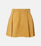 Polo Ralph Lauren High-rise pleated suede skirt