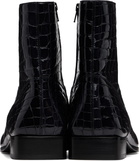 Fear of God Navy Croc-Embossed Ankle Boots