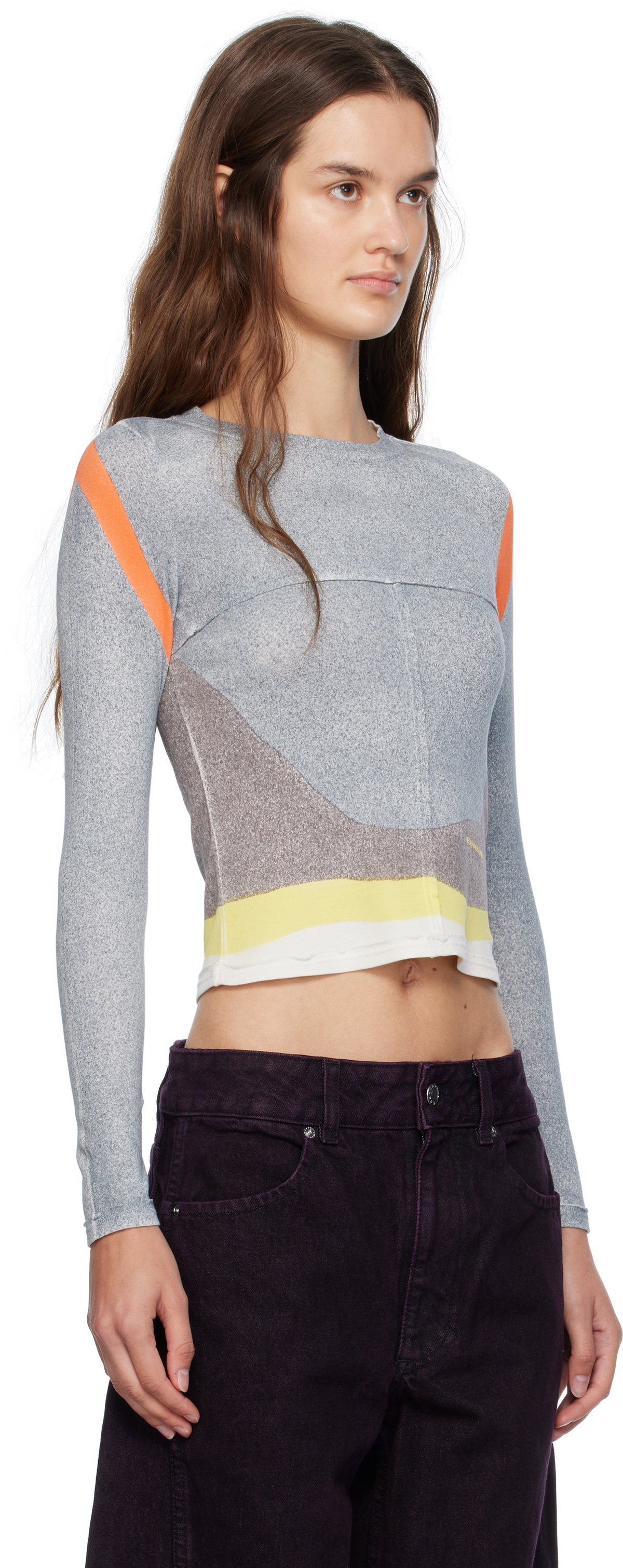 Eckhaus Latta Multicolor Lapped Baby Crewneck T-shirt