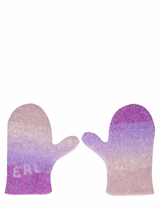 Photo: ERL - Mohair Blend Gradient Logo Gloves