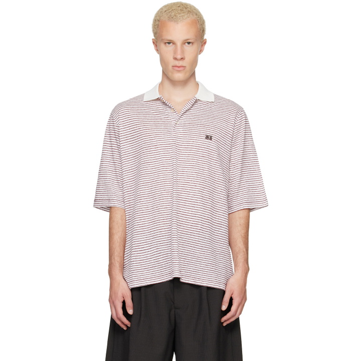 Photo: Wales Bonner White & Red Bask Polo