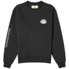 New Amsterdam Surf Association Men's Logo Crew Sweat in Black/White