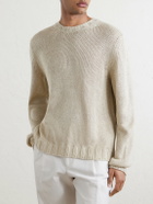 Saman Amel - Gio Slim-Fit Silk Sweater - Neutrals