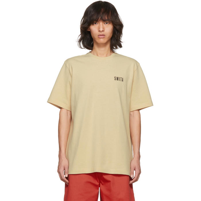 Photo: Acne Studios Beige Jaceye Smith Print T-Shirt