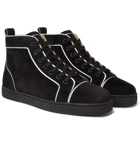 Christian Louboutin - Louis Orlato Suede High-Top Sneakers - Black