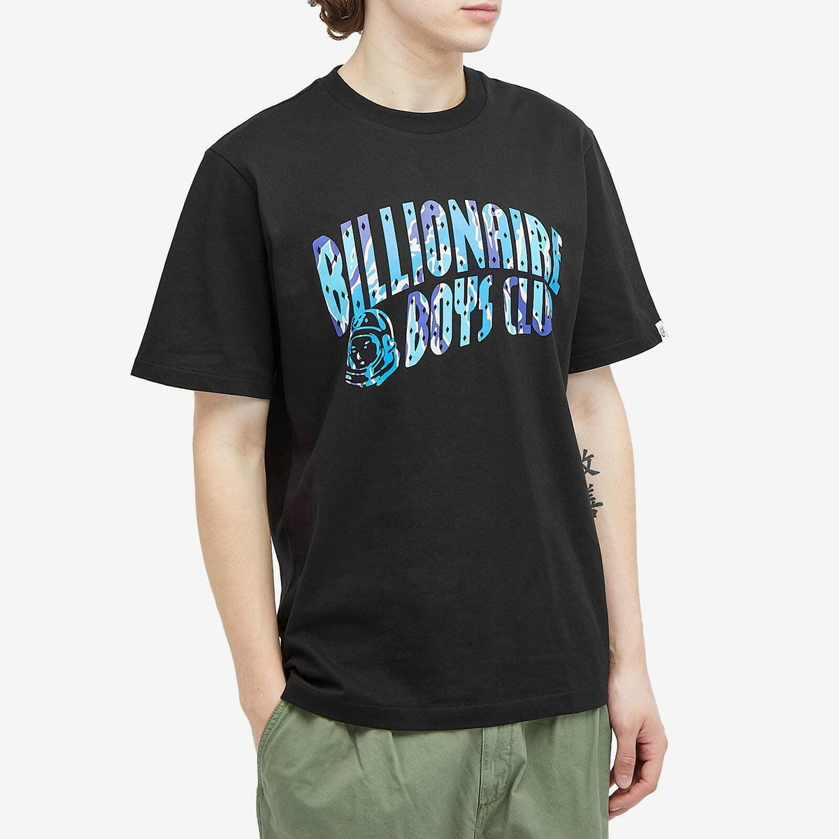 Billionaire Boys Club Men's Camo Arch Logo T-Shirt in Black