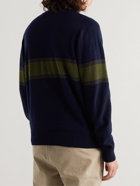 Anonymous ism - Striped Wool Rollneck Sweater - Blue