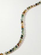 éliou - Mikel Gold-Plated, Agate and Rondelle Beaded Necklace