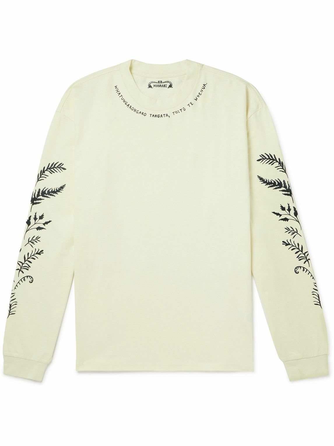 MANAAKI - Proverb Oversized Printed Cotton-Jersey T-Shirt - Neutrals