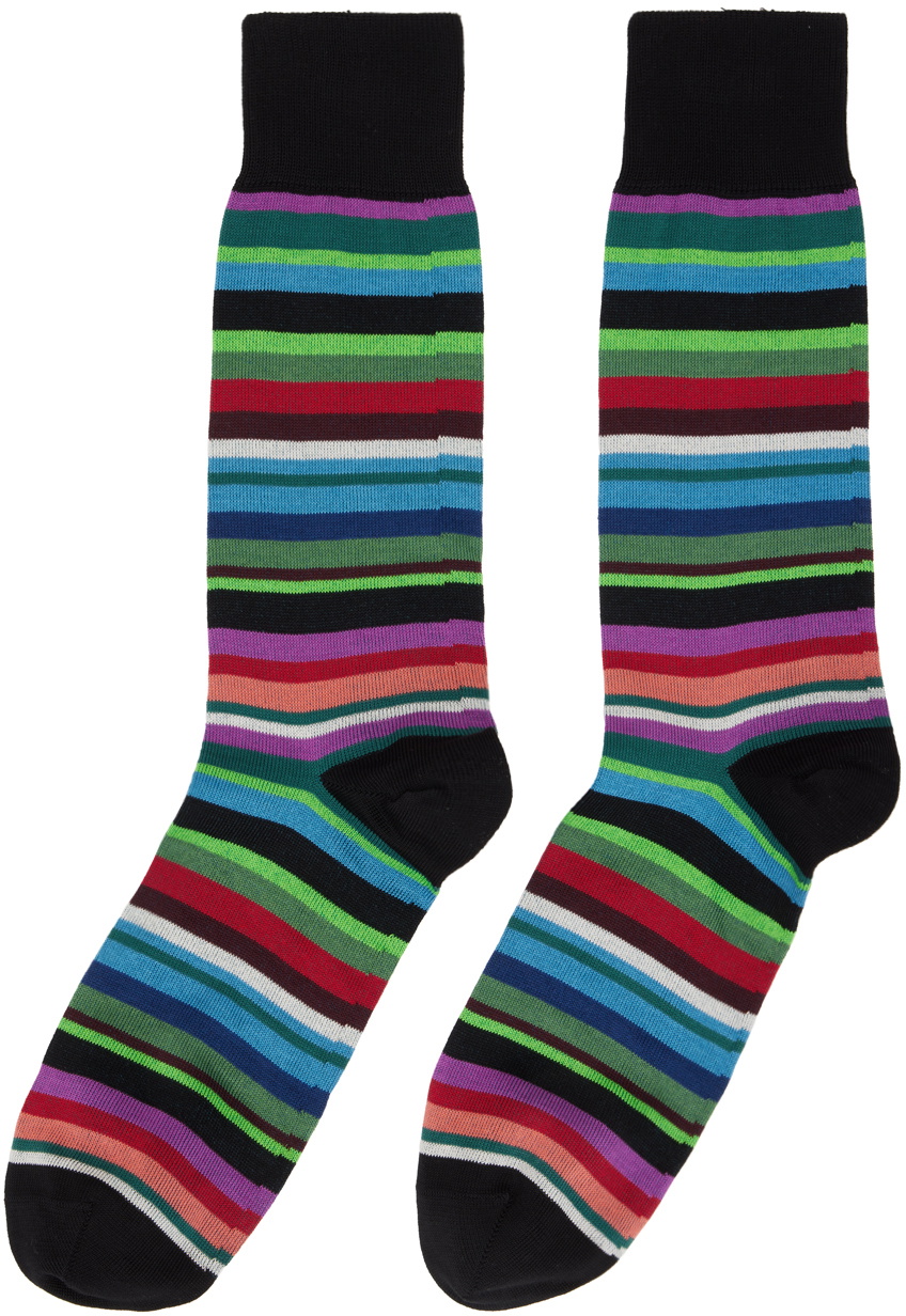 タイツ・ソックス Paul Smith Pack Of Three Socks Paul Smith Three-Pack Multicolor Signature Socks Paul Smith