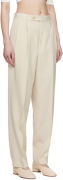 AURALEE White Pleated Trousers