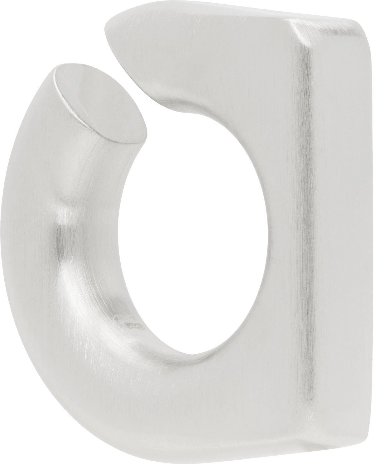 Rick Owens Silver Hollywood Round Prong Ear Cuff