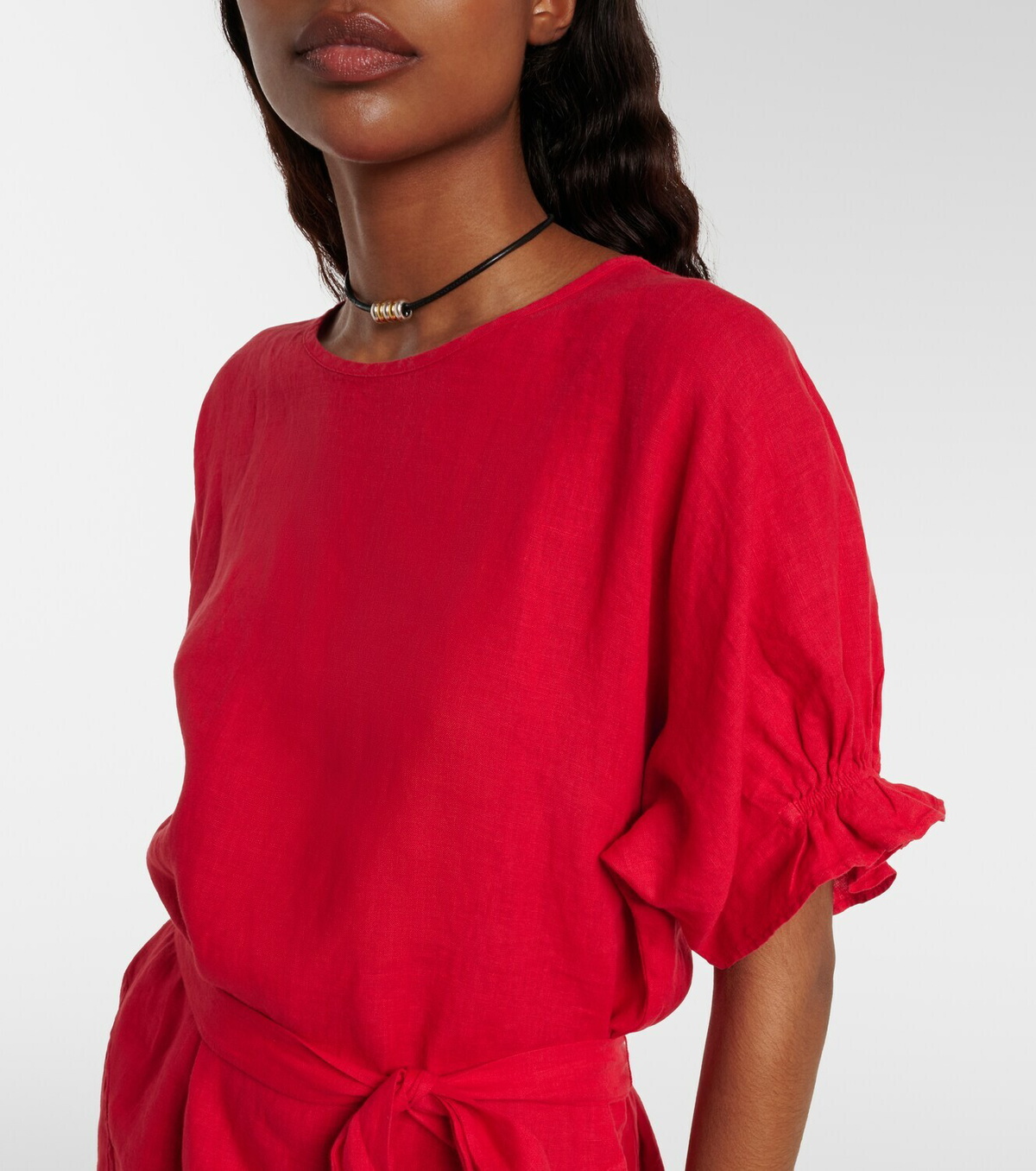 Velvet Vivian belted linen minidress
