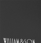 William & Son - Silver Tone-Trimmed Leather Cardholder - Black