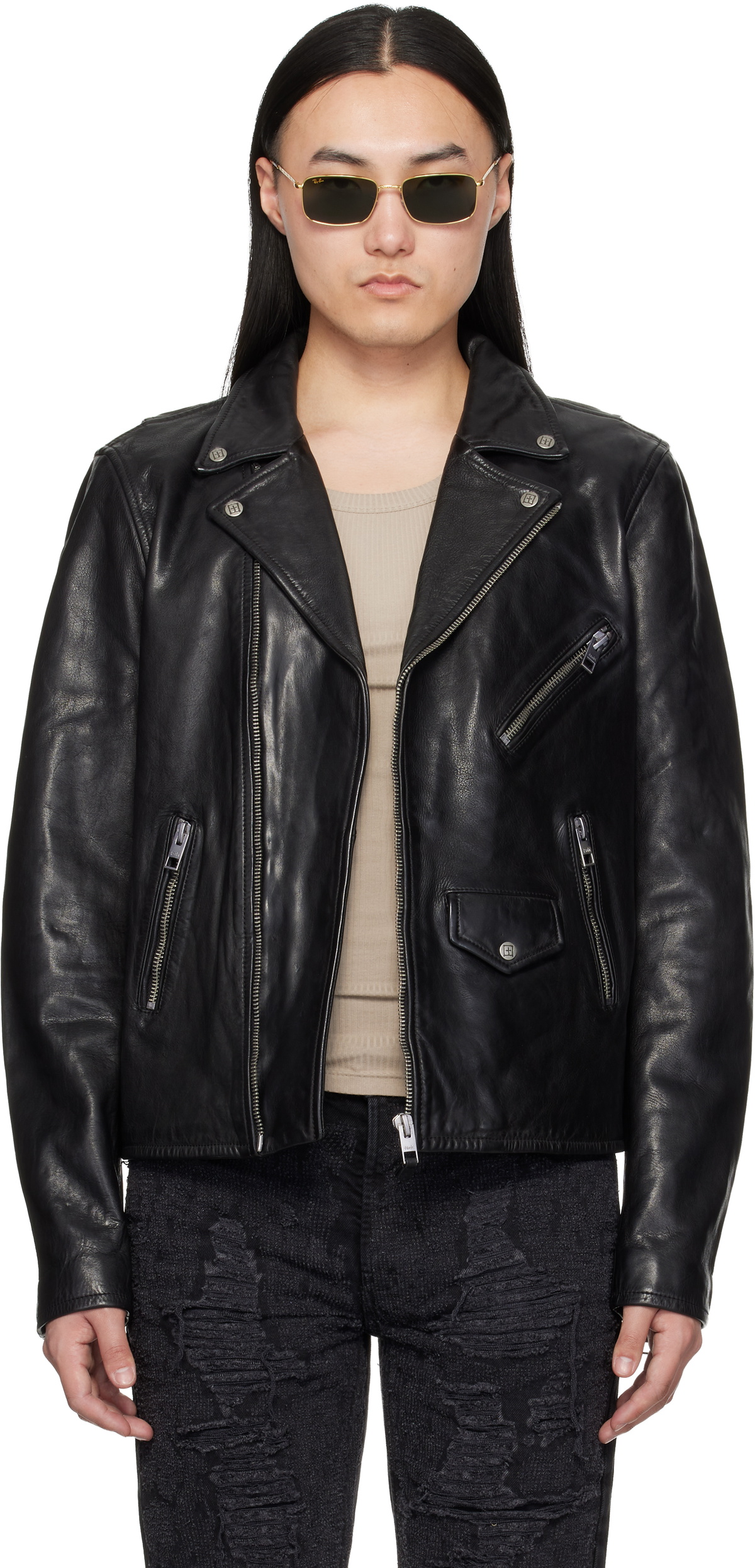 Ksubi Black Capitol Leather Jacket