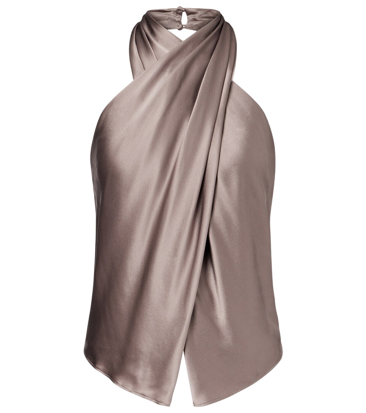 Photo: The Sei Draped halterneck silk charmeuse top