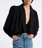 Chloé Gathered cropped faille jacket