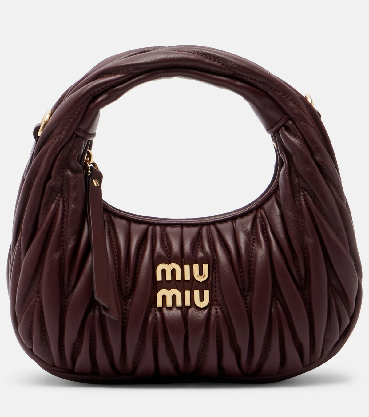 Miu Miu Wander Mini matelassé leather top-handle bag