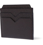 Valextra - Pebble-Grain Leather Cardholder - Men - Brown