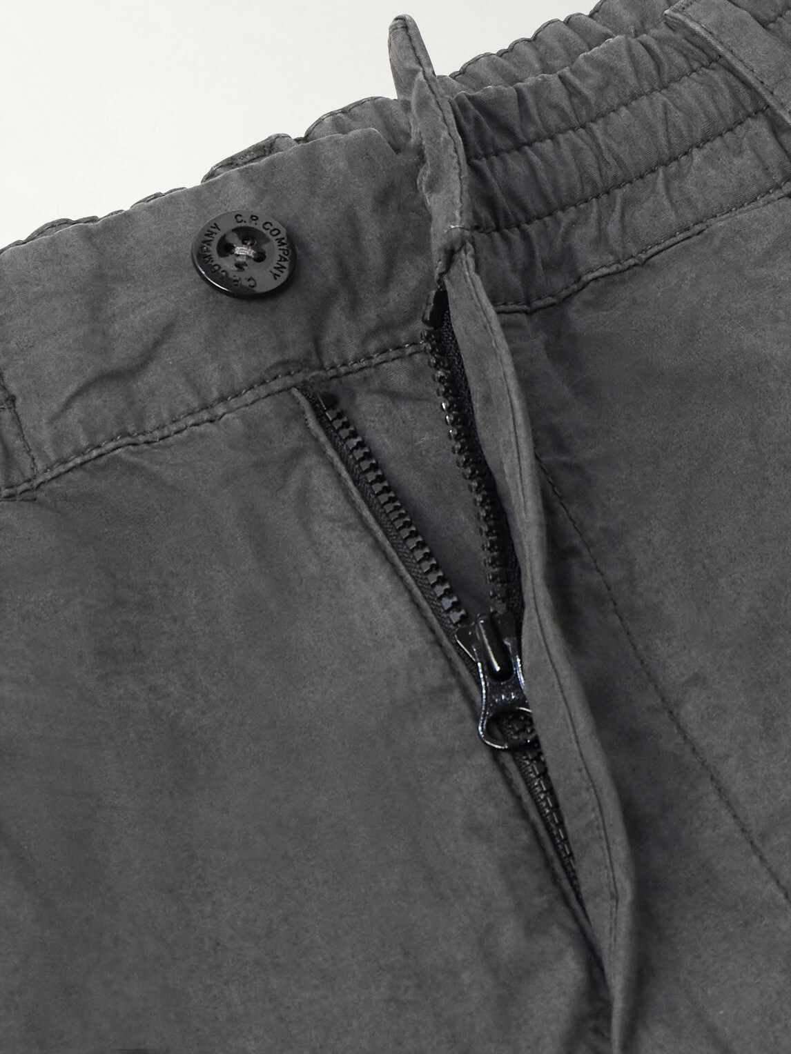 C.P. Company - Straight-Leg Logo-Appliquéd Cotton Reps Cargo Shorts - Gray