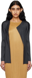 PLEATS PLEASE ISSEY MIYAKE Gray Monthly Colors March Cardigan