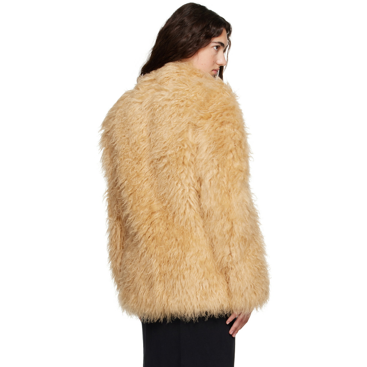 Isabel Marant Yellow Mylae Faux-Fur Jacket