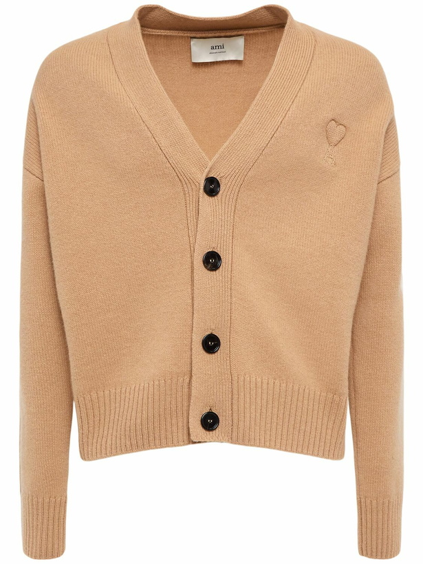 Photo: AMI PARIS Adc Logo Wool Cashmere Cardigan