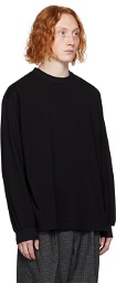 SOPHNET. Black Baggy Long Sleeve T-Shirt