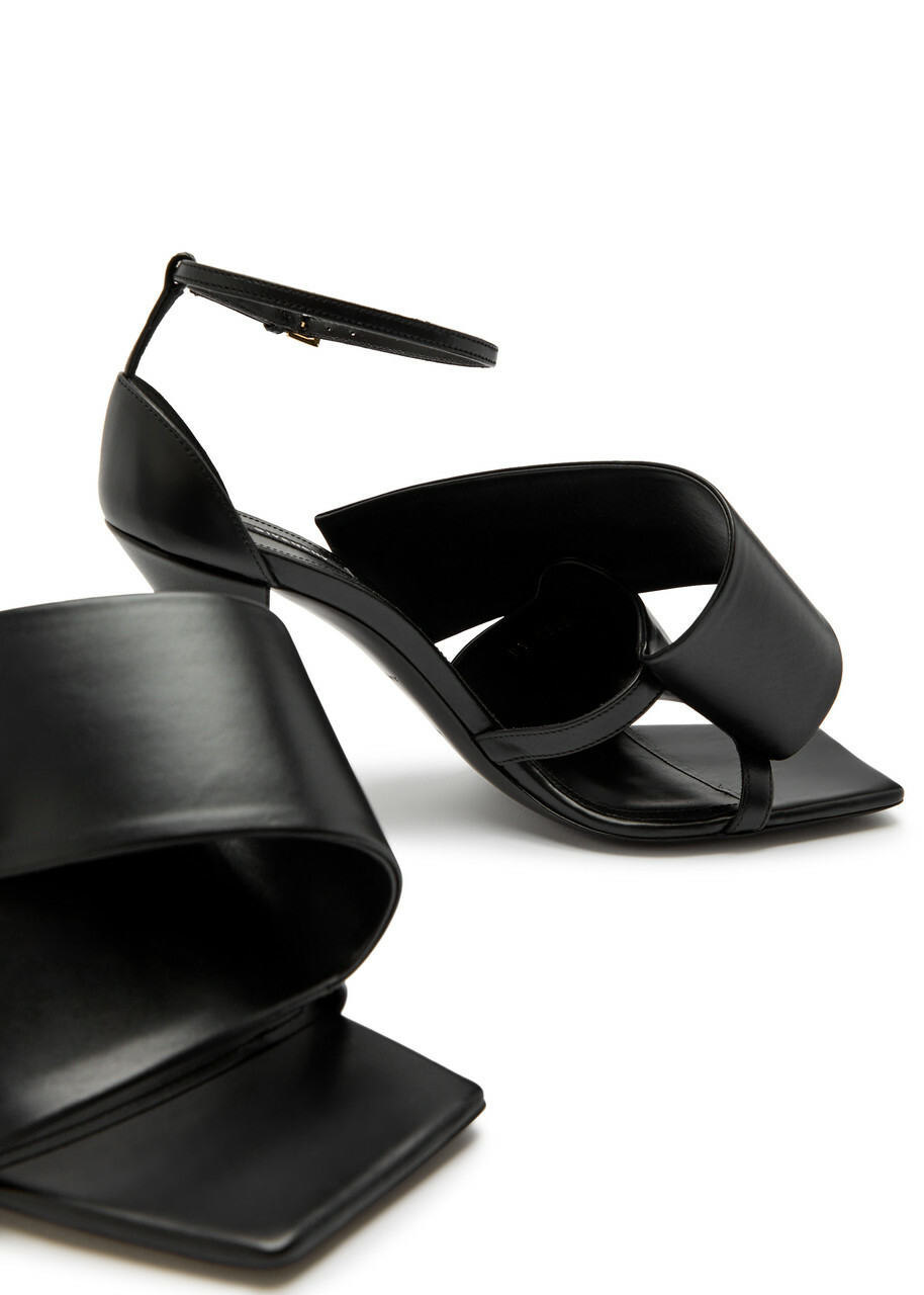 Givenchy Twisted Leather Sandals Black