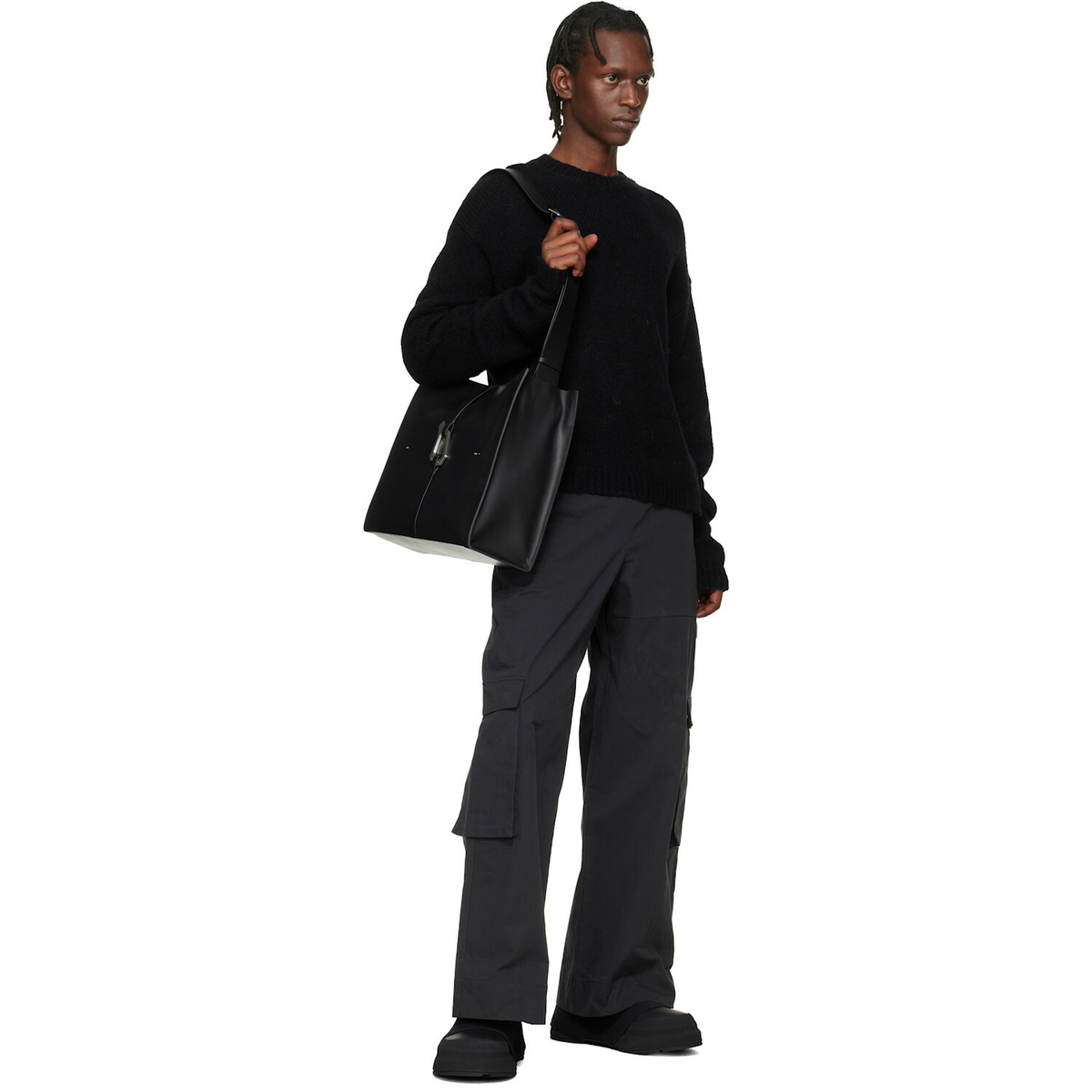 HELIOT EMIL Black Luculent Messenger Bag