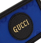 GUCCI - GG Off The Grid Monogrammed Leather-Trimmed ECONYL Cardholder - Blue