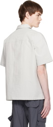 COOR Gray Panel Line Camp Collar Half Shirt