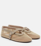 Alaïa Fishnet Mary Jane flats