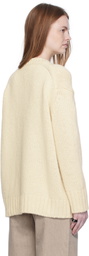 Arch The Off-White Basic Round Neck Knit Sweater