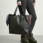 Ottolinger Women's PU Beach Bag in Pitch Black 