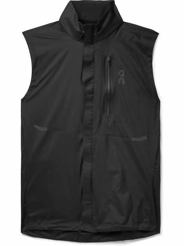 Photo: ON - Weather Slim-Fit Recycled Ripstop and Mesh Gilet - Black