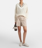 Brunello Cucinelli Monili suede-trimmed sneakers