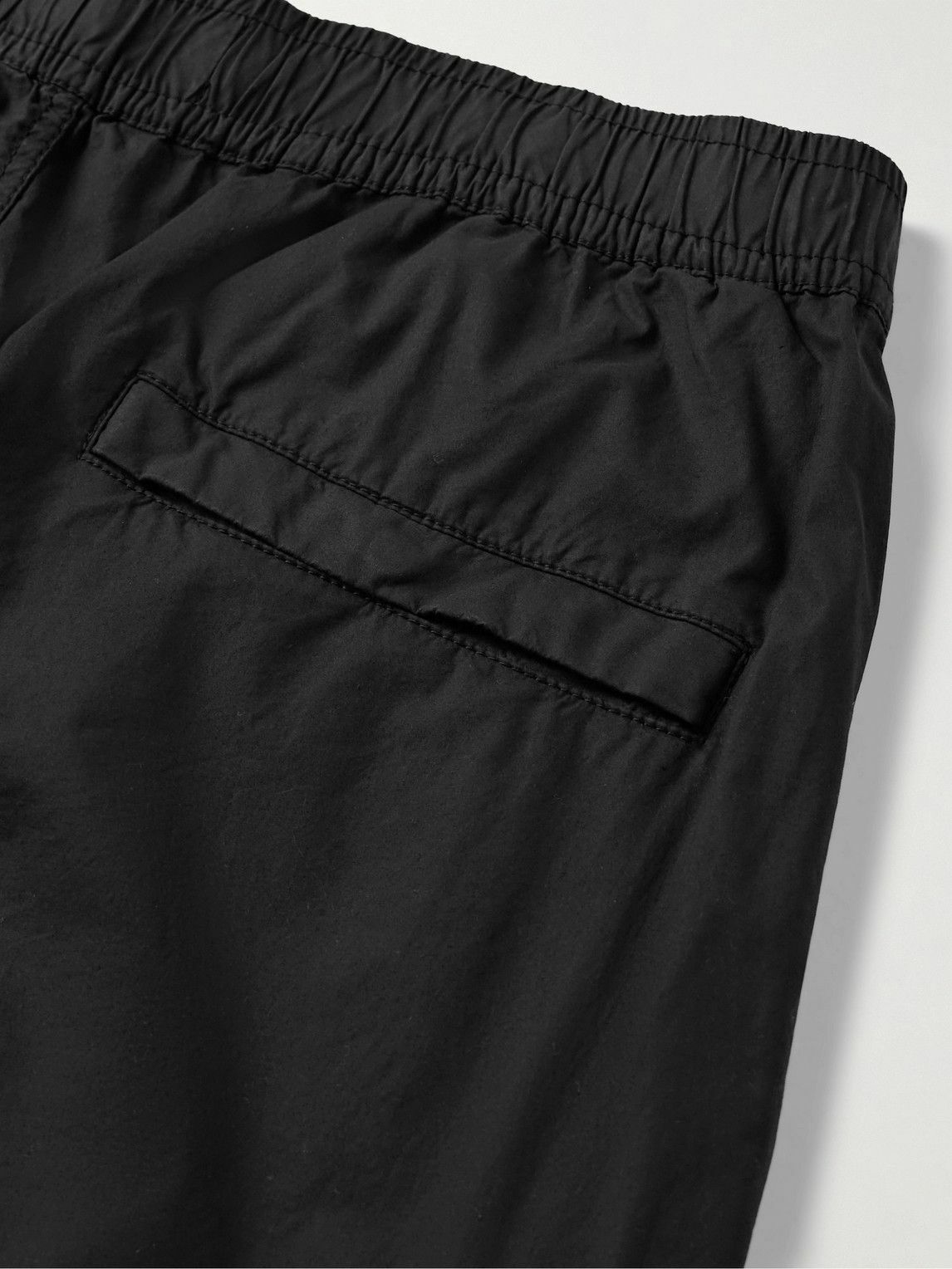 Stone Island - Tapered Garment-Dyed Cotton-Blend Cargo Trousers - Black