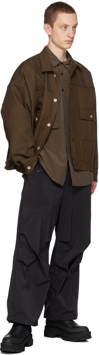 meanswhile Brown Luggage Shirt