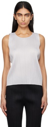 PLEATS PLEASE ISSEY MIYAKE Gray Basics Tank Top