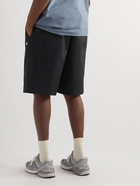 Champion - Straight-Leg Logo-Appliquéd Twill Drawstring Shorts - Black