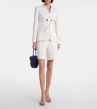 Patou Double-breasted belted wool-blend blazer