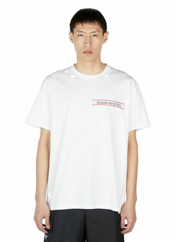 Photo: Alexander McQueen - Logo Tape T-Shirt in White