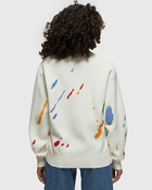 The New Originals Paint Splatter Cardigan White - Mens - Zippers & Cardigans