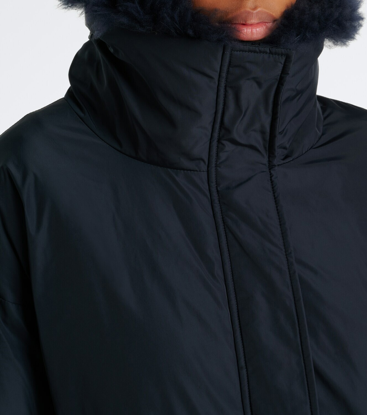 Yves Salomon Wool-trimmed down jacket