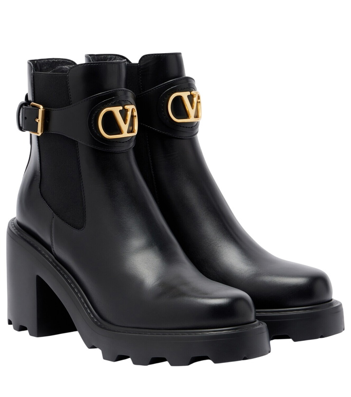 Photo: Valentino Garavani Beatle VLogo leather ankle boots