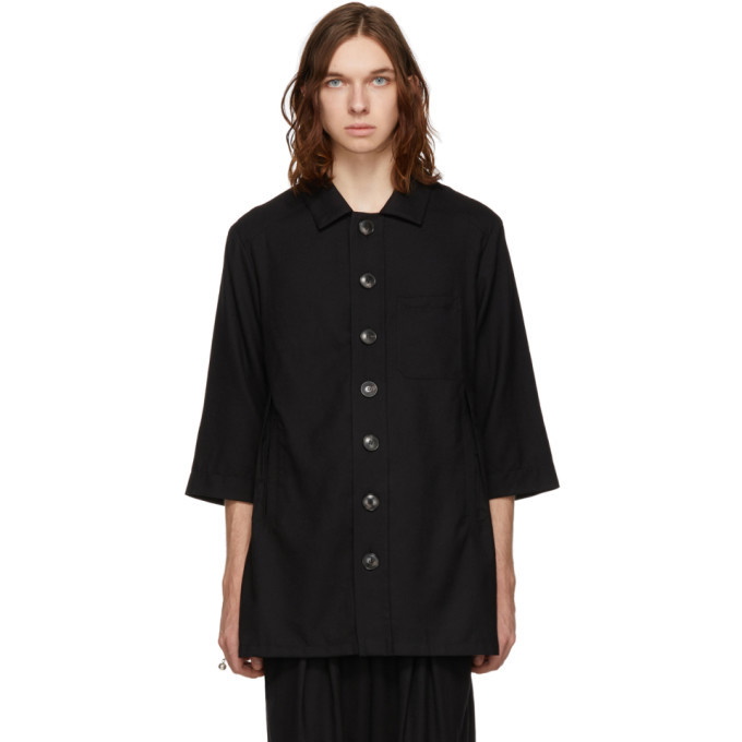 Kiko Kostadinov Black Wool Zabriskie Shirt Kiko Kostadinov