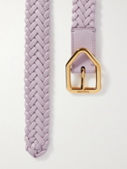 TOM FORD - 2.5cm Woven Leather Belt - Purple