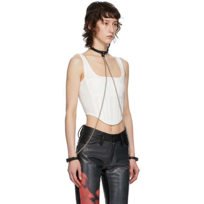Fleet Ilya Black and Silver Slim Chain Collar and Cuffs Necklace