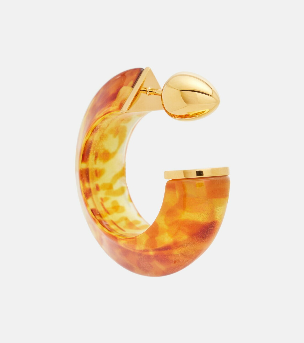 Alaïa Edge leopard-print hoop earrings